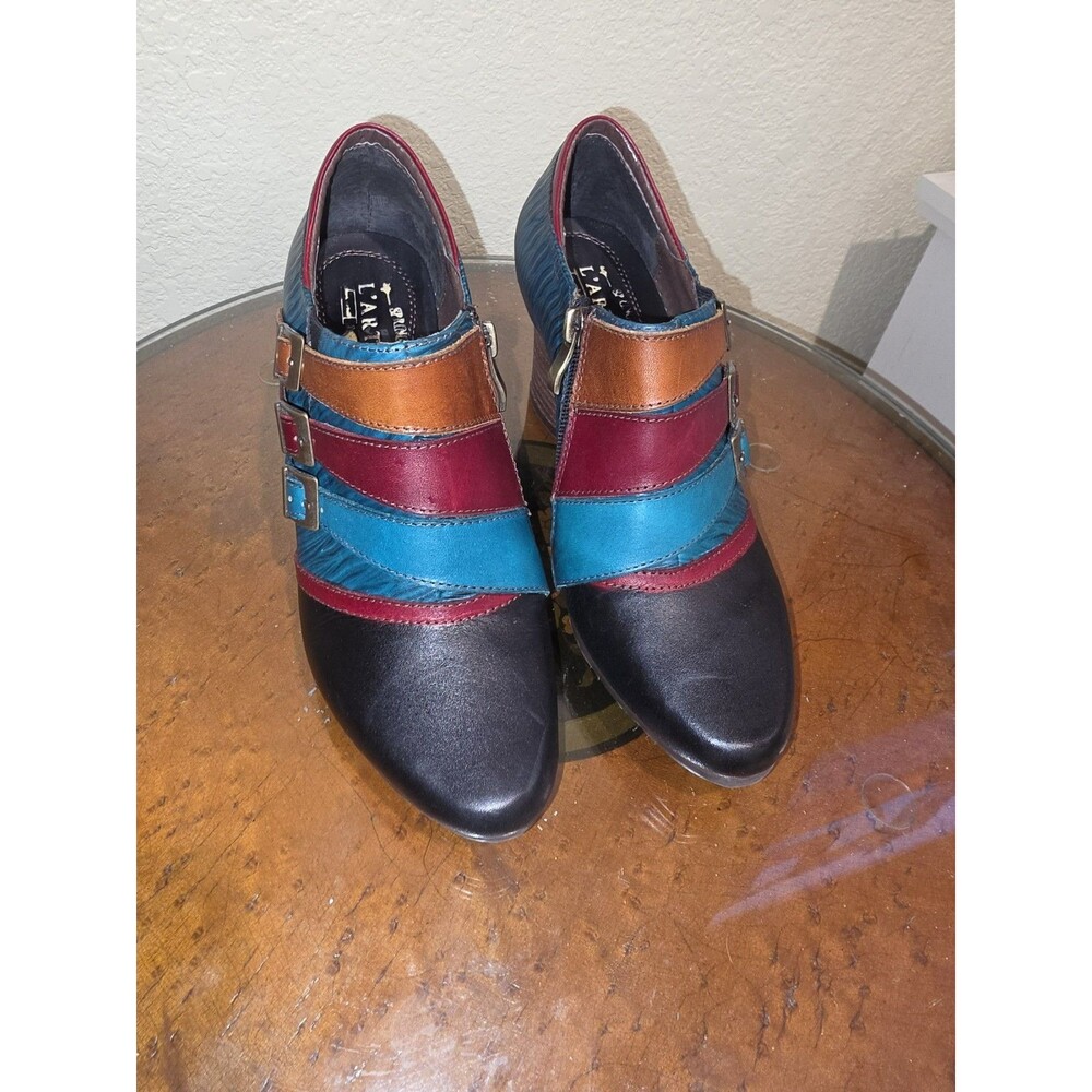 L'ARTISTE Spring Step MUQUI Women's Leather TRI-COLOR  6.5-7 US 37 EU GORGEOUS